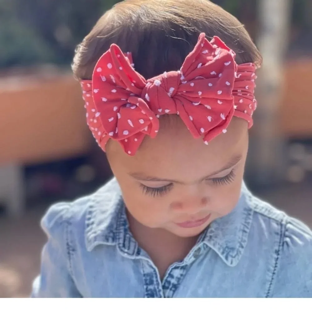 Baby Bling Shab-Blow-Lous Headband, Terracotta Dot, OS, NWT